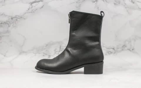 吉迪Guidi front zip calf-length boot 310马丁靴中筒黑色公司级金扣Y版拉链完整马臀皮精细做工