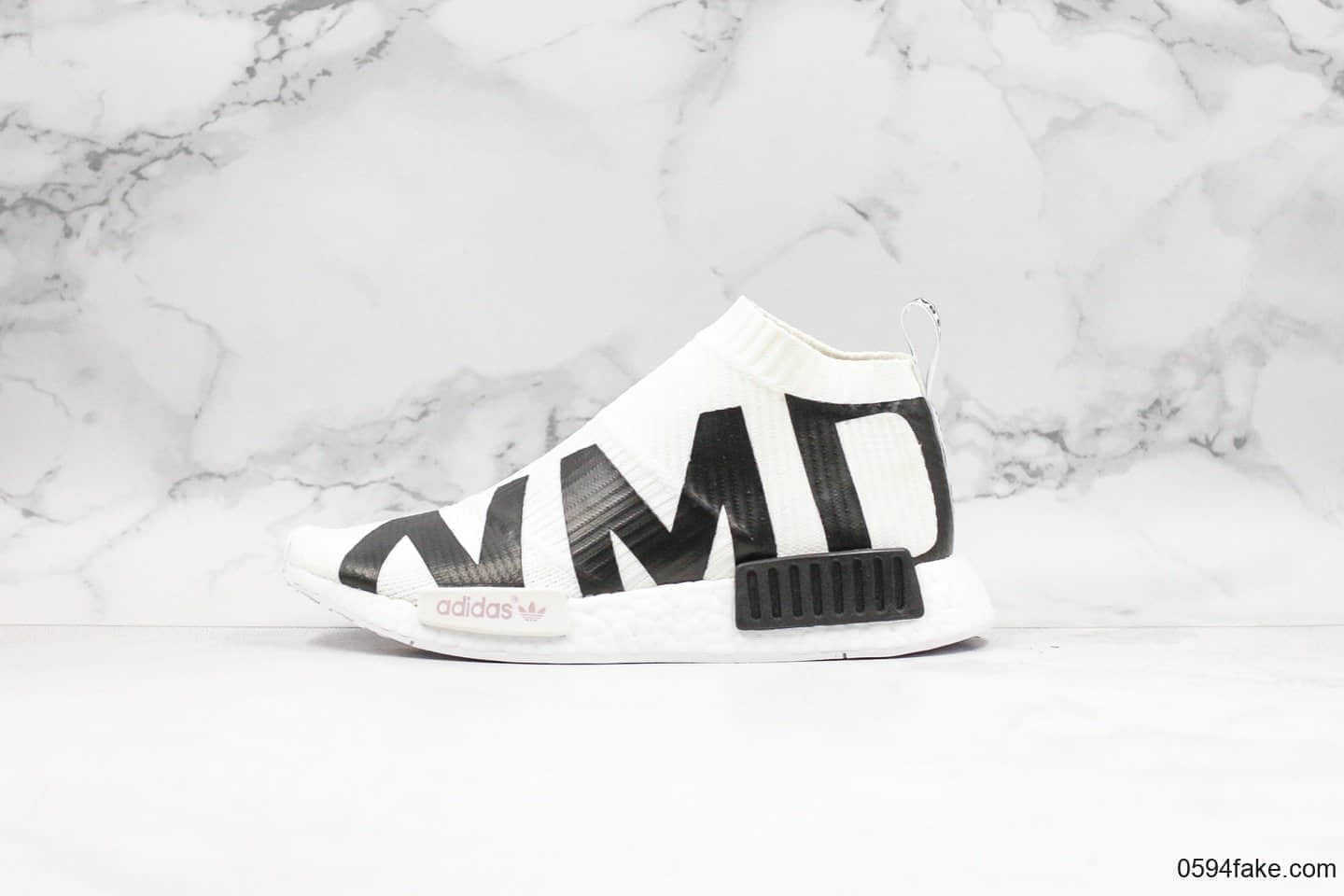 阿迪达斯Adidas NMD CS1 PK Cloud White袜子鞋纯原版本大号NMD印花原厂Boost技术 货号：EG7538