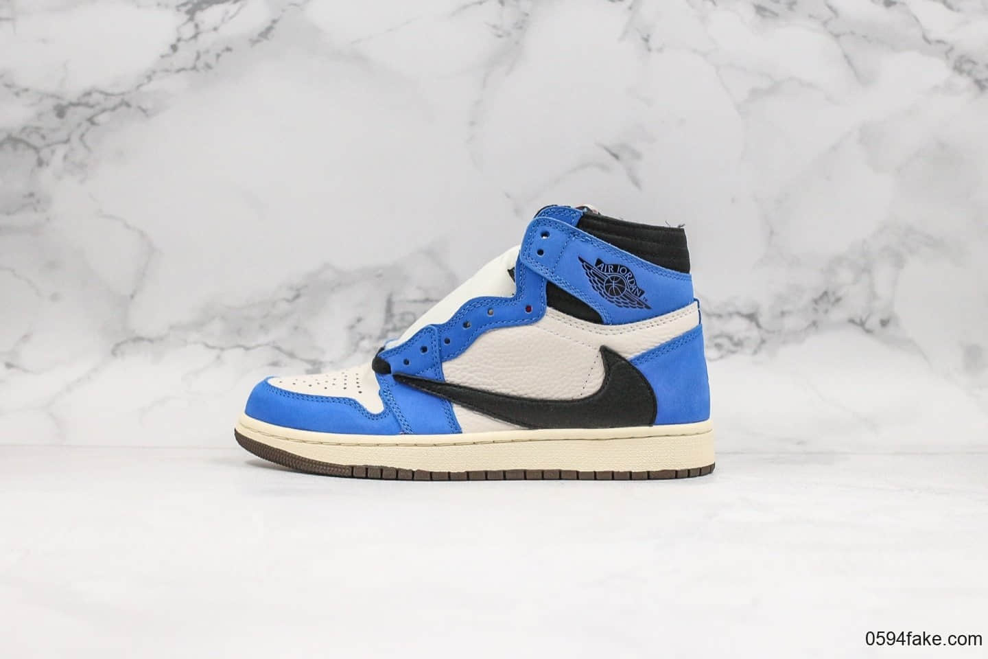 乔丹Air Jordan 1 Retro High OG纯原版本蓝色倒钩高帮实战篮球鞋 货号：CD4487-102