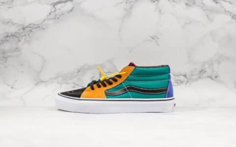 万斯Vans sk8 mid系列公司级黄绿中帮男女款帆布滑板鞋原厂硫化工艺 货号：VN0A3WM3TGN