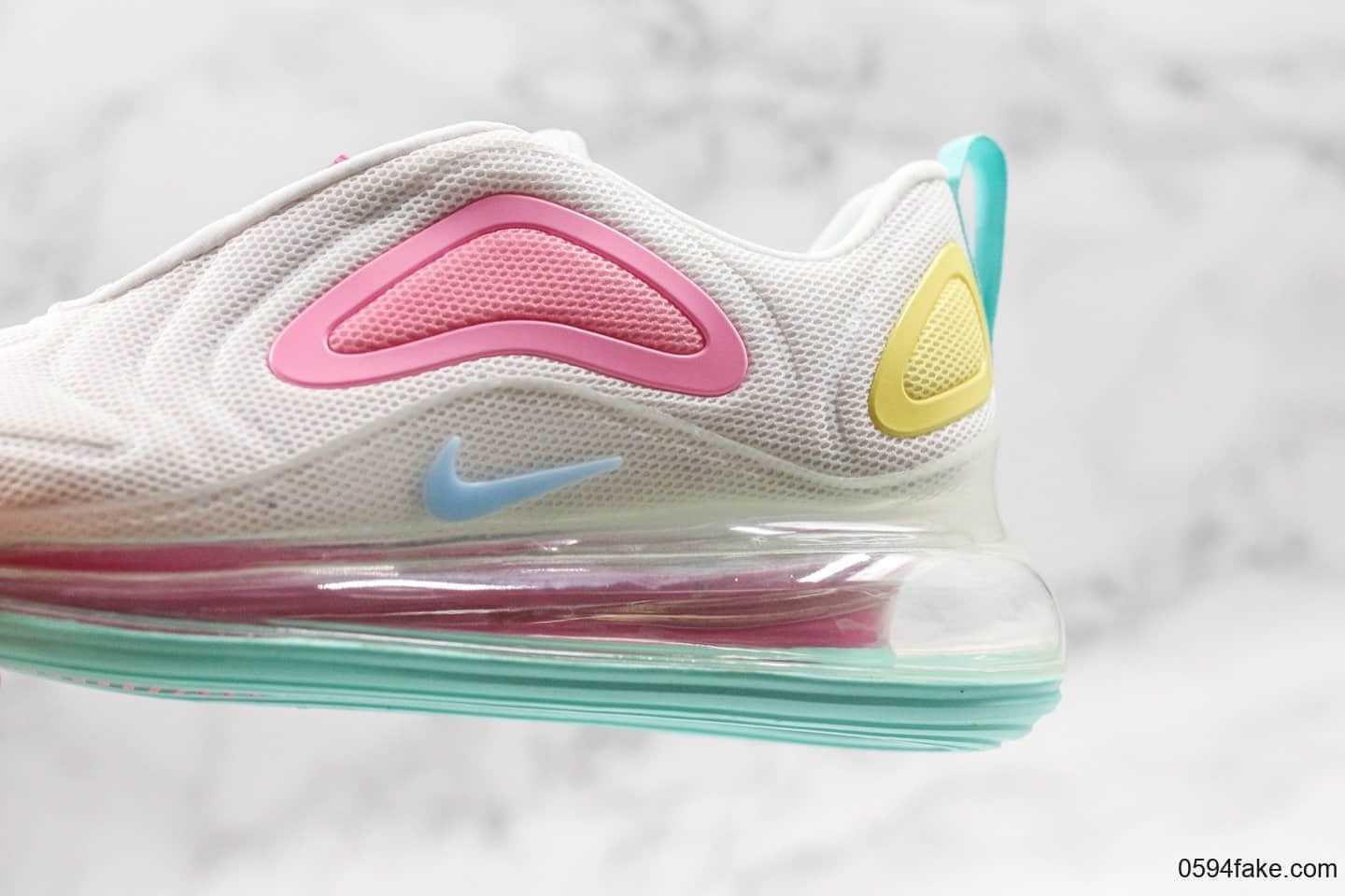 耐克Nike Air Max 720 WMNS气垫鞋休闲跑步鞋白粉色公司级正确3.8cm厚度氦气高回弹气垫版本 货号：AR9293-102