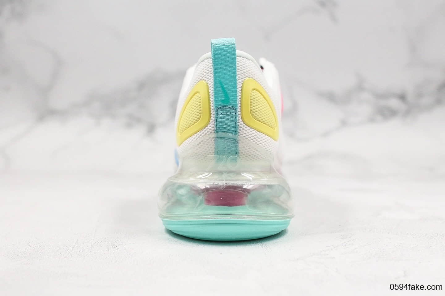 耐克Nike Air Max 720 WMNS气垫鞋休闲跑步鞋白粉色公司级正确3.8cm厚度氦气高回弹气垫版本 货号：AR9293-102