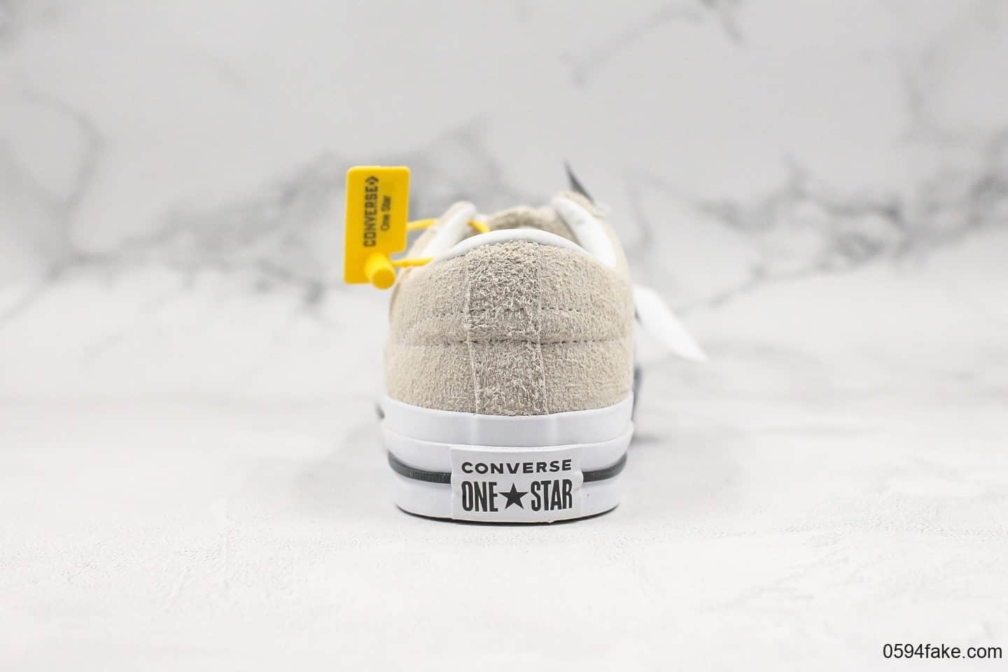 匡威Converse One Star Ox Pinstripe一星系列硫化板鞋灰白色公司级带半码PU蓝底诠释市场最高品质
