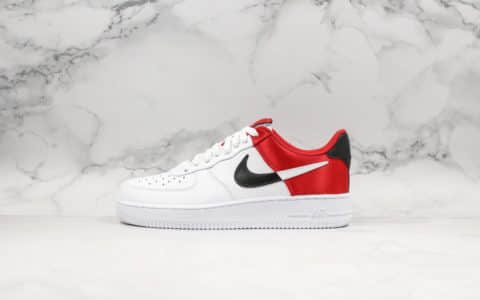 耐克Nike Air Force 1'07 LV8空军一号休闲板鞋断勾红白丝绸公司级带半码原标原盒原厂纸板全掌气垫加持 货号：BQ4420-600