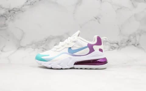 耐克Nike Air Max 270 React 机能气垫跑步鞋黑粉白公司级带半码原盒原标高频网纱 货号：AO6174-101