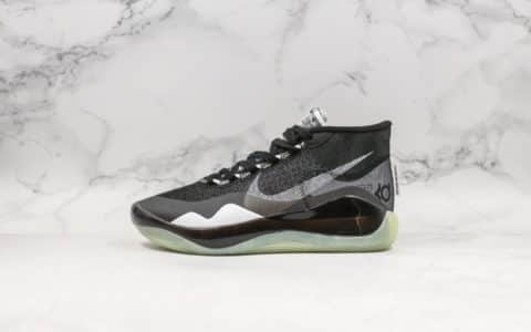 耐克Nike Zoom KD12 EP杜兰特12代实战篮球鞋黑色公司级全掌Zoom气垫外层半透明纤维四向可动Flywire飞线 货号：AR4230-109