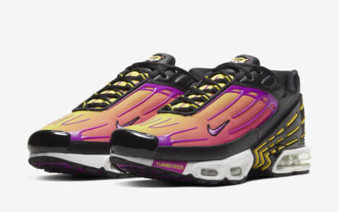 迷幻黄紫渐变配色！这双Nike Air Max Plus 3你打几分？ 货号：CJ9684-003