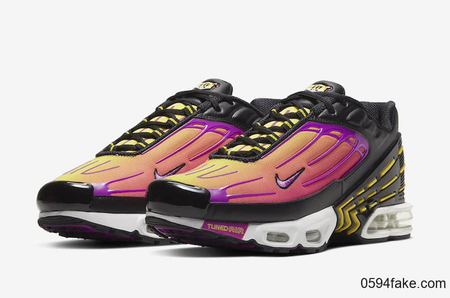 迷幻黄紫渐变配色！这双Nike Air Max Plus 3你打几分？ 货号：CJ9684-003