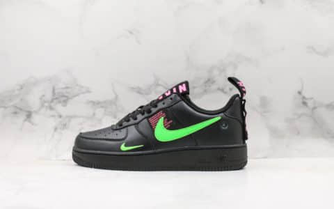 耐克Nike Air Force 1 LV8 UL纯原版本空军一号黑粉绿勾低帮休闲运动板鞋 货号：CQ4611-001