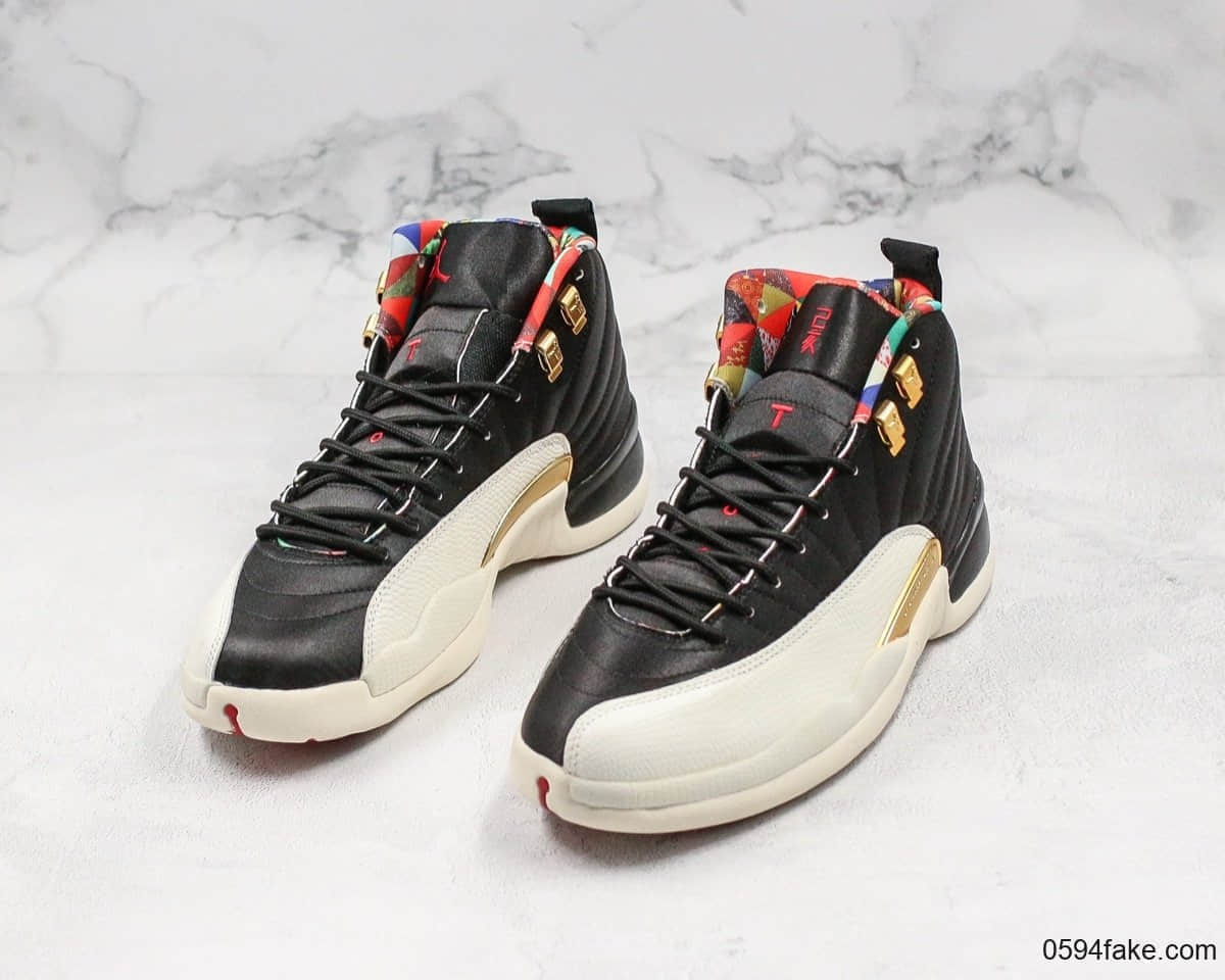 乔丹Air Jordan 12 Retro CNY纯原版本AJ12乙亥年百家衣猪年限定配色男女文化实战篮球鞋 货号：BQ6497-006