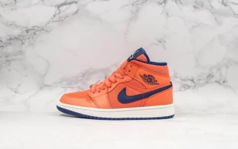 乔丹Air Jordan 1 Mid Releasing in Turf Orange珊瑚橙中帮AJ1纯原版本内置气垫搭载鞋面网眼透气 货号：CD7240-804