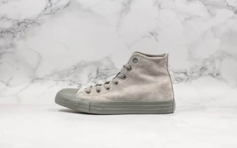 匡威Converse Chuck Taylor All Star PT Hi高级灰公司级版本明星系列经典高帮休闲硫化板鞋全鞋身采用高级猪八革马卡龙的色彩基调