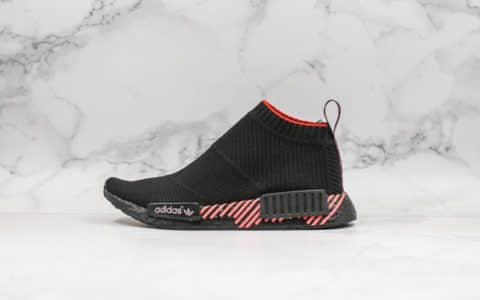 阿迪达斯Adidas NMD CS1 PK Cloud Black纯原版本NMD跑步鞋搭载Boost技术黑色EVA中底插经典袜子鞋 货号：G27354