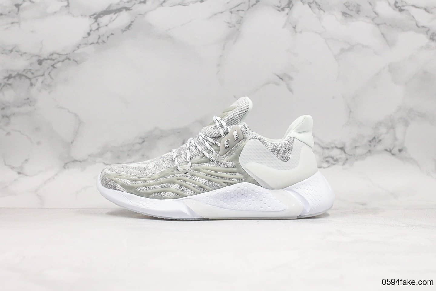 阿迪达斯Adidas Alphabounce x Yeezy Boost M纯原版本阿尔法椰子联名款白色夜光满天星原盒市售最高版本 货号：AY6685