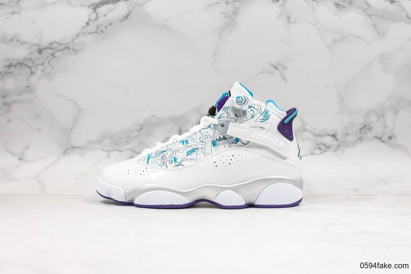 乔丹Air Jordan 6 rings纯原版本稀有复古AJ6银狼配色六冠王系列原盒原标 货号：322992-153