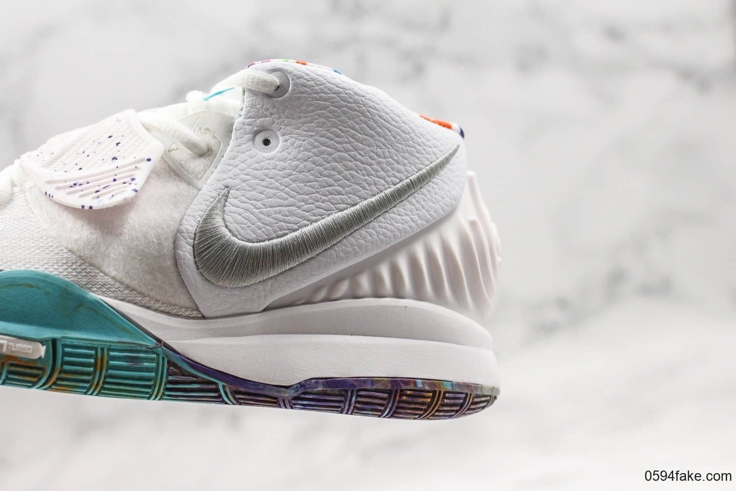耐克Nike Kyrie 6 EP纯原版本欧文6彩虹白配色原档数据采集原厂Ortholite欧斯莱缓震鞋垫实战篮球鞋 货号：BQ9377-102