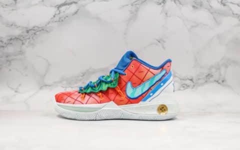 耐克Nike Kyrie 5 x SpongeBob纯原版本欧文5代联名海绵宝宝主题菠萝屋配色内置原厂气垫原盒原标支持实战 货号：CJ6951-800