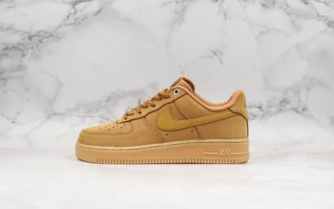 耐克Nike Air Force 1 Low 07 LV8 Wheat Flax纯原版本全新二维码工厂雪花纹低帮小麦空军一号 货号：CJ9179-200