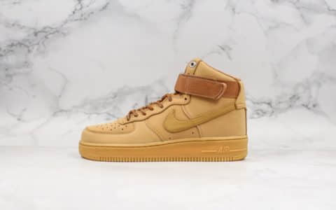 耐克Nike Air Force 1 Low 07 LV8Wheat Flax纯原版本全新二代空军一号雪花绑带高帮小麦色经典百搭休闲运动板鞋 货号：CJ9178-200