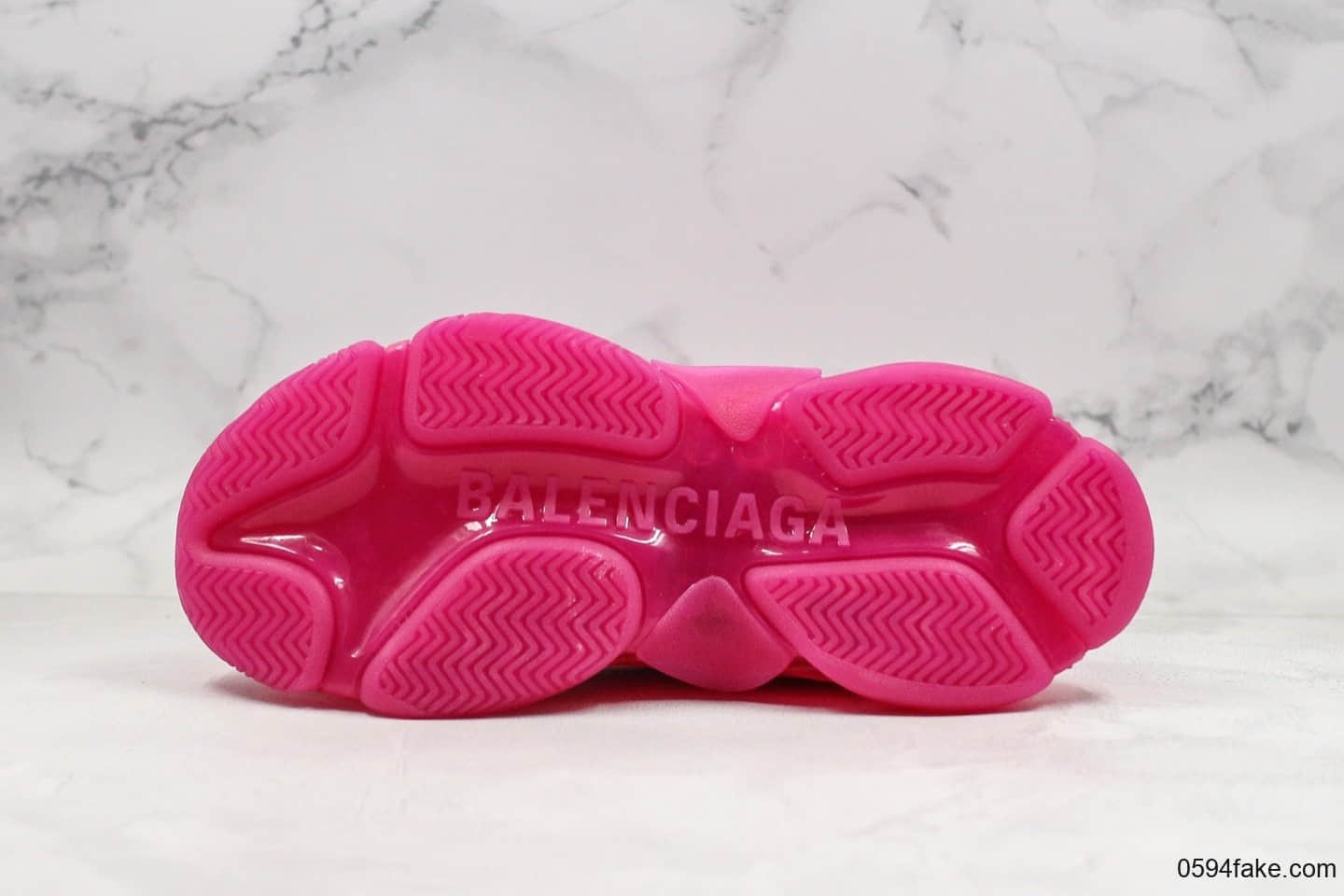 巴黎世家Balenciaga Triple S纯原版本官方全新发售配色玫粉色奢侈老爹鞋正确LOGO刺绣