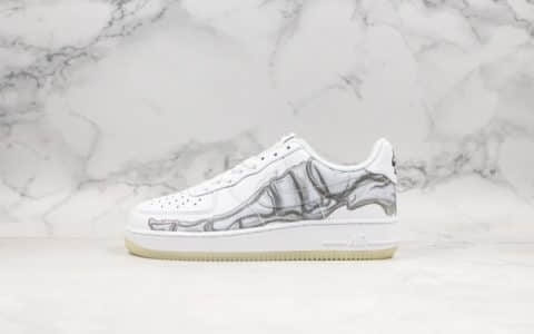 耐克Nike Air Force 1 “Skeleton”空军一号板鞋AF1万圣节白色透视骨骼公司级带半码全新升级鞋面对比原鞋 货号：BQ7541-100