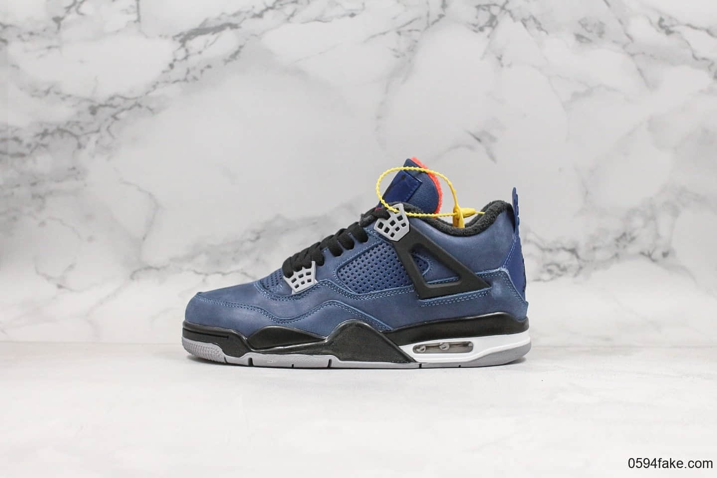 乔丹Air Jordan 4 WNTR Loyal Blue纯原版本午夜蓝配色aj4原档案数据开发原厂鞋面用料内置透明气垫 货号：CQ9597-401