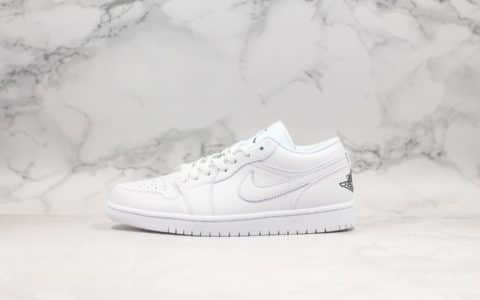 耐克Nike Air Jordan 1 Low GS公司级版本乔丹AJ1低帮纯白黑标后张sole气垫原鞋开模 货号：553560-101