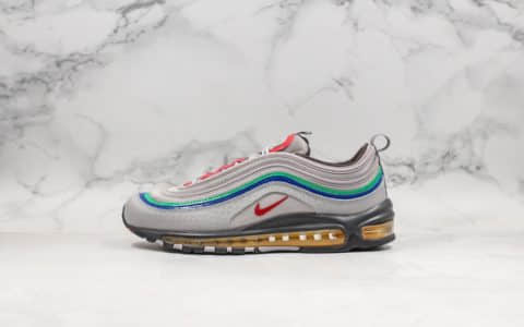 耐克Nike Air Max97纯原版本灰蓝绿色子弹气垫任天堂Max97全掌大气垫原鞋开模 货号：CI5012-001