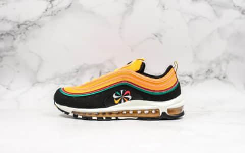 耐克Nike Air Max 97全新配色黑橙色大风车纯原版本市场首家原模原气垫卡色匹配原版 货号：CK9399-001