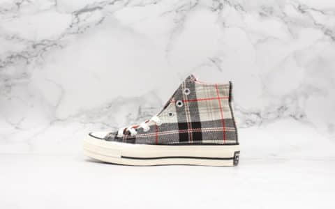 匡威Converse 70s Plaid高帮帆布鞋1970s苏格兰格子公司级优质法兰绒定制格纹丝绸内里