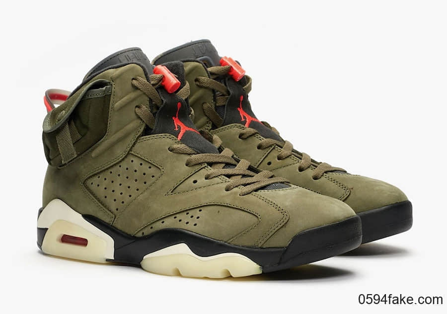 Travis Scott x Air Jordan 6“ Medium Olive”将于10月12日发售！全家族尺码都有！