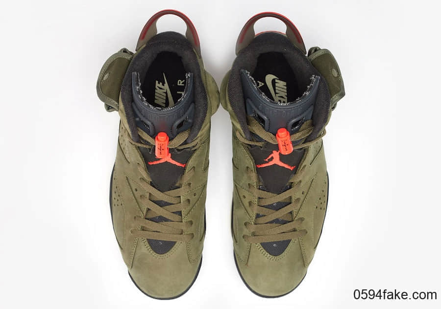 Travis Scott x Air Jordan 6“ Medium Olive”将于10月12日发售！全家族尺码都有！