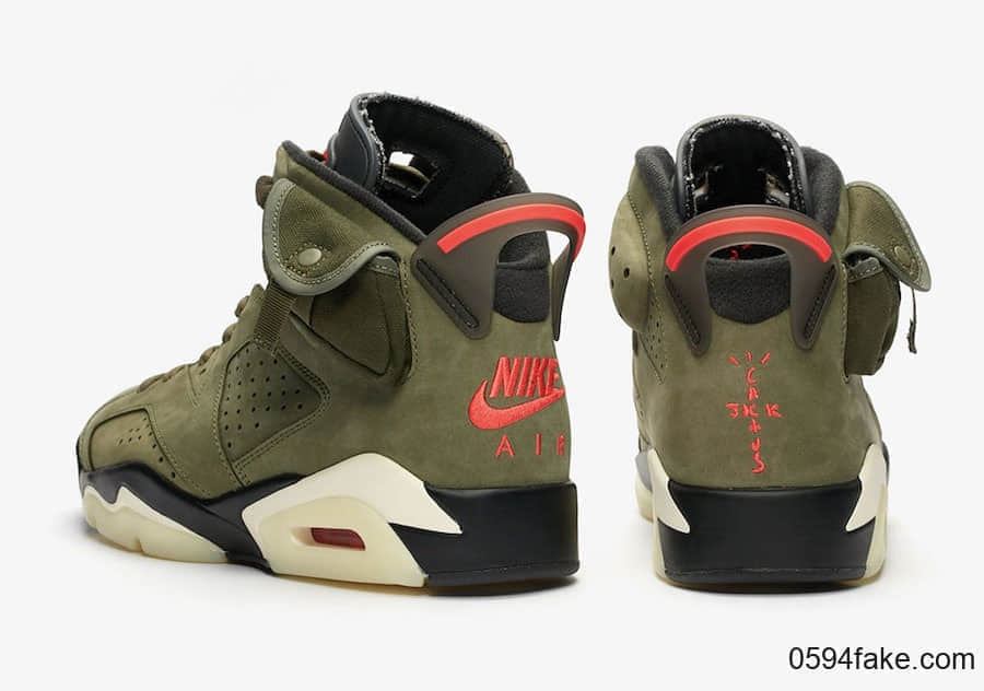 Travis Scott x Air Jordan 6“ Medium Olive”将于10月12日发售！全家族尺码都有！