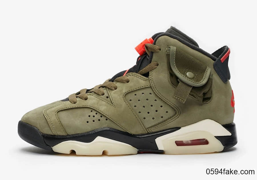 Travis Scott x Air Jordan 6“ Medium Olive”将于10月12日发售！全家族尺码都有！