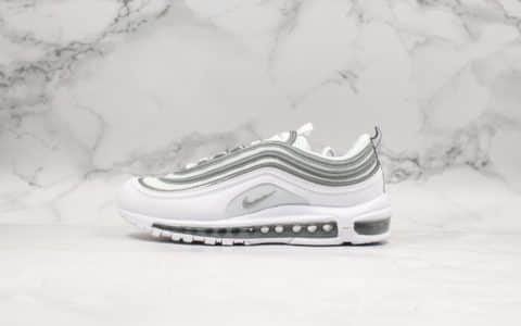 耐克Nike Air Max 97 Reflect Silver纯原版本3M反光银灰子弹气垫鞋原底原面小潘气垫正确版型 货号：921826-105