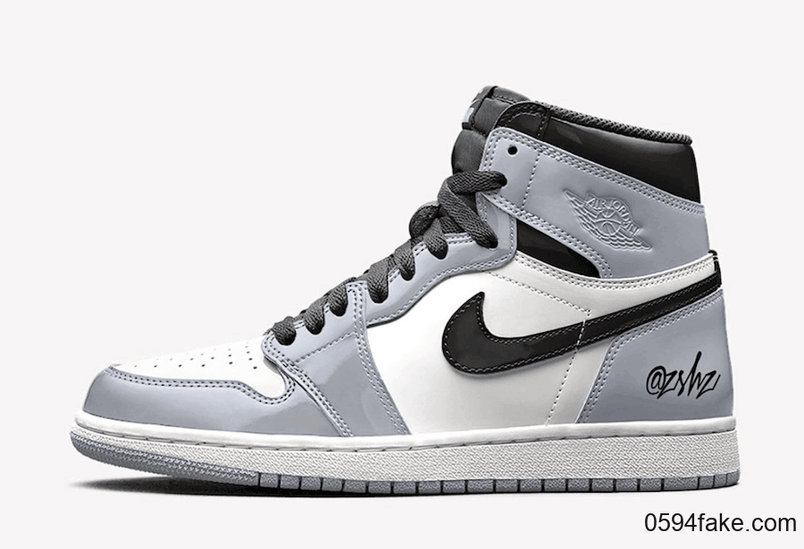 全漆皮鞋面！这双Air Jordan 1你怎么看？ 货号：CD0461-100