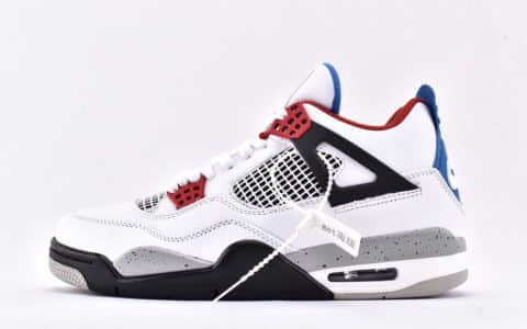 乔丹Air Jordan 4 what the纯原版本AJ4乔丹4代篮球鞋鸳鸯白红蓝水泥实战篮球鞋 货号：CI1184-146