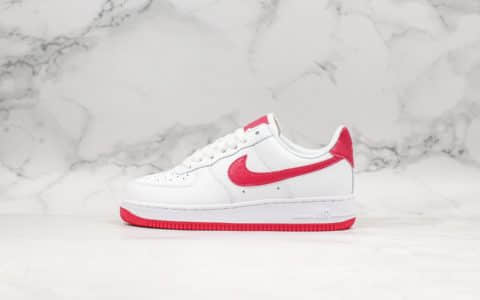 耐克Nike Air Force 1 Low低帮空军一号白红公司级版本原厂Solo气垫原档案数据开发原装黑盒 货号：AH0287-107