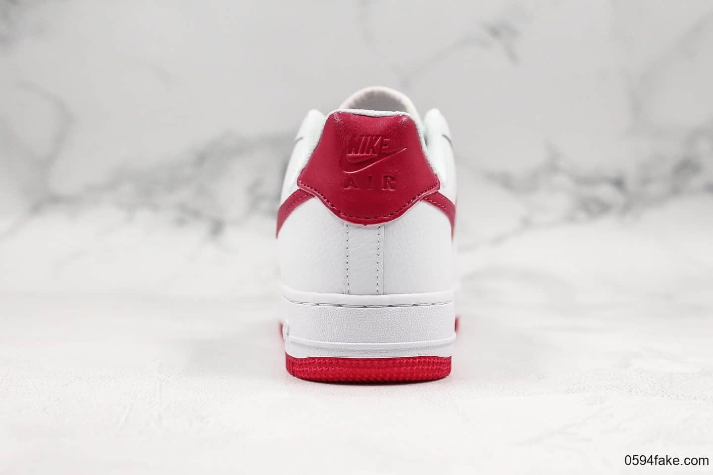 耐克Nike Air Force 1 Low低帮空军一号白红公司级版本原厂Solo气垫原档案数据开发原装黑盒 货号：AH0287-107