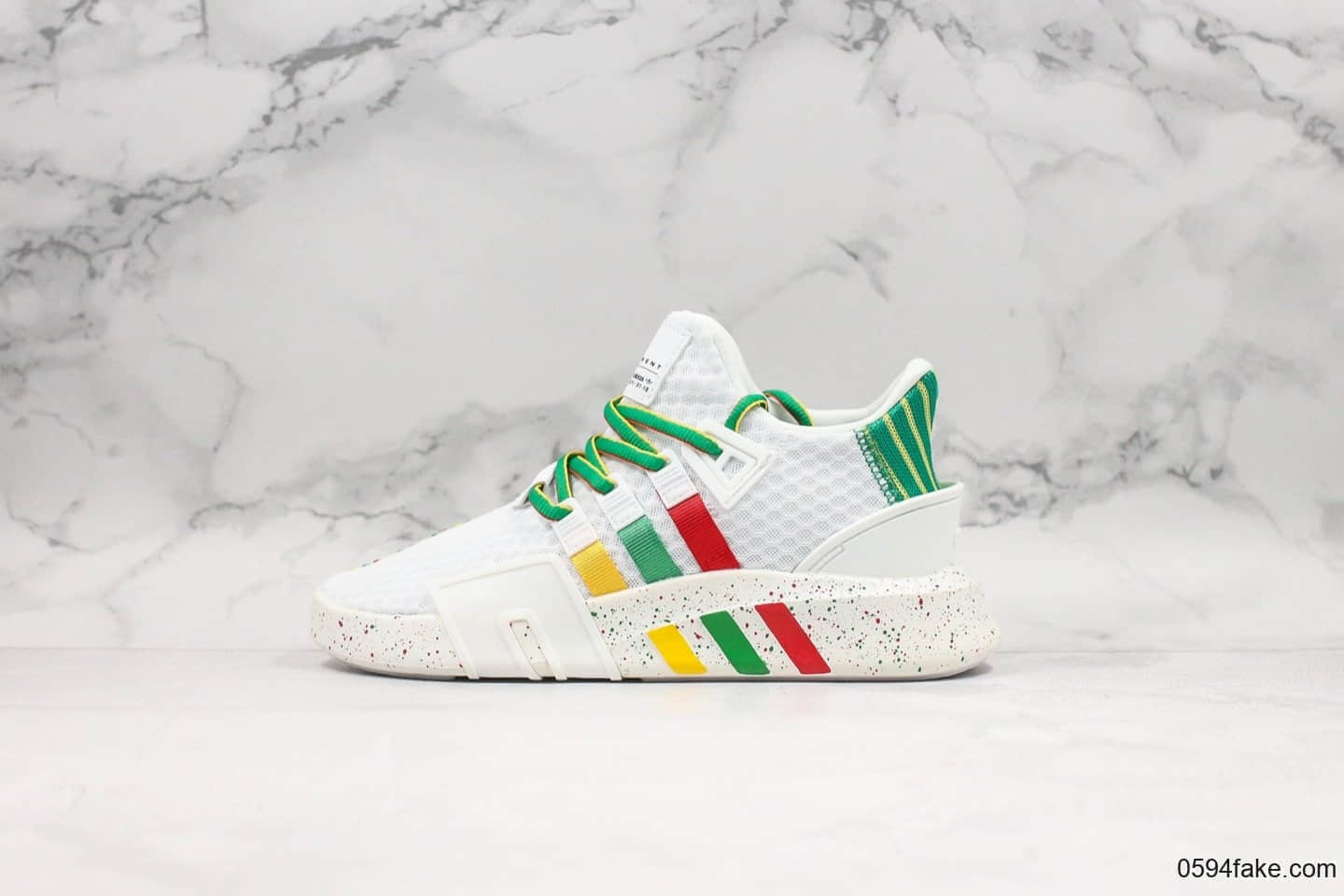 阿迪达斯Adidas EQT Bask ADV蜂窝呼吸白彩绿配色公司级版本原模具大底区别市面错误版本原装织面 货号：BD7798