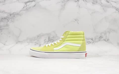 万斯Vans Vault OG SK8-Hi LX公司级版本牛油果荧光绿配色海外限定款原厂硫化 货号：VN0A4BV6C9K