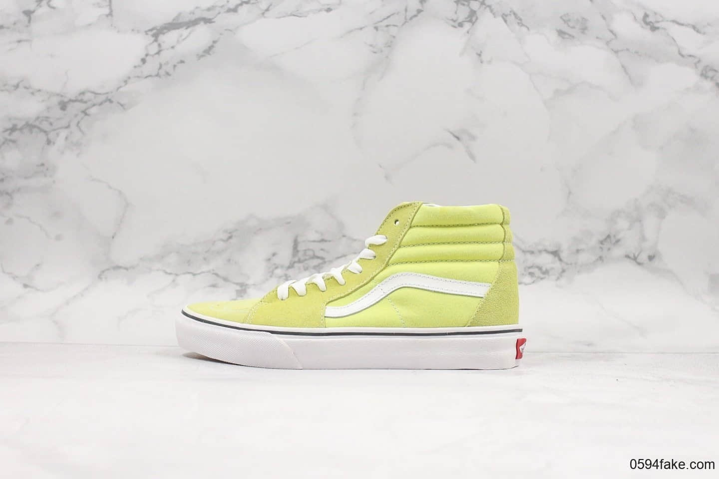 万斯Vans Vault OG SK8-Hi LX公司级版本牛油果荧光绿配色海外限定款原厂硫化 货号：VN0A4BV6C9K