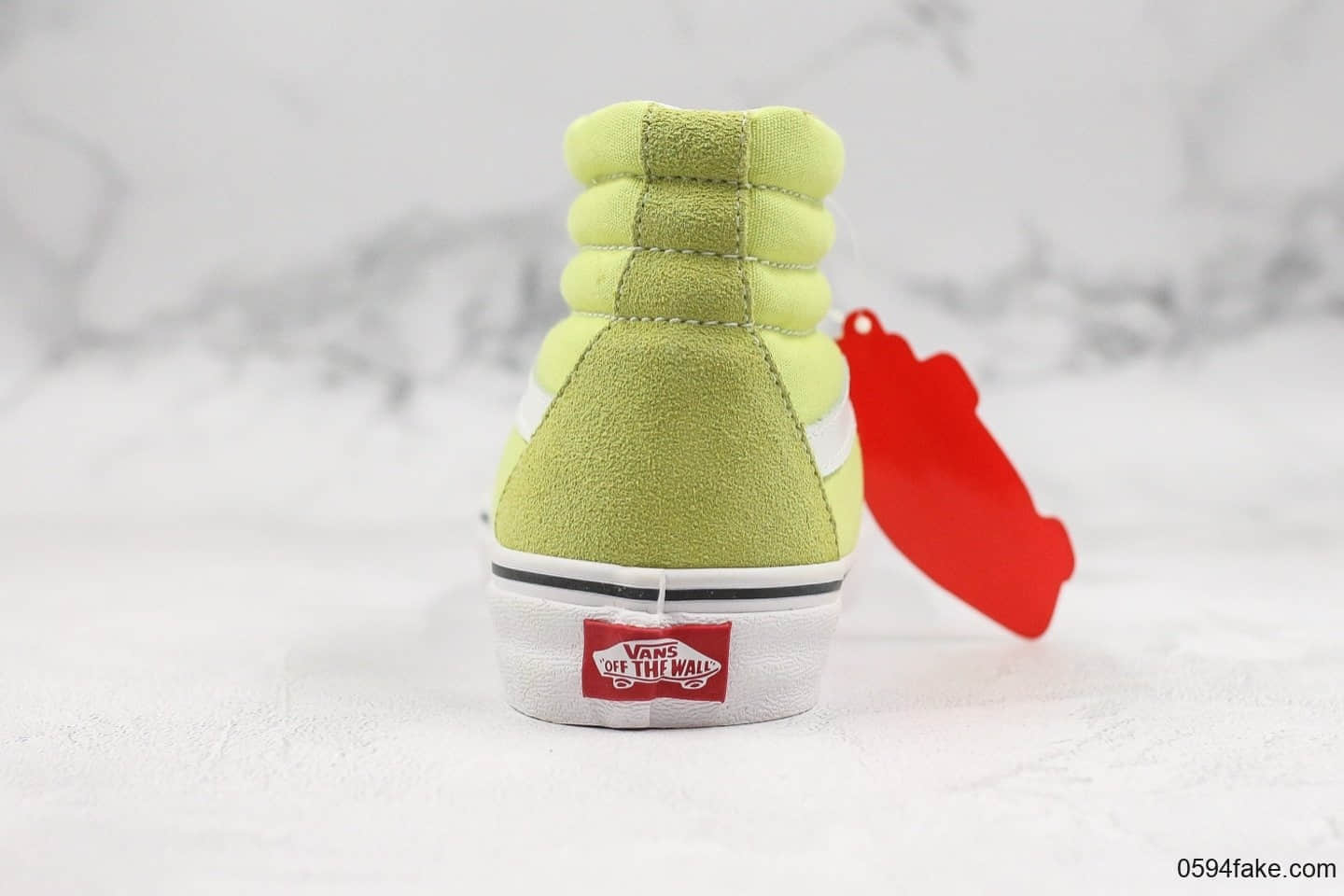 万斯Vans Vault OG SK8-Hi LX公司级版本牛油果荧光绿配色海外限定款原厂硫化 货号：VN0A4BV6C9K