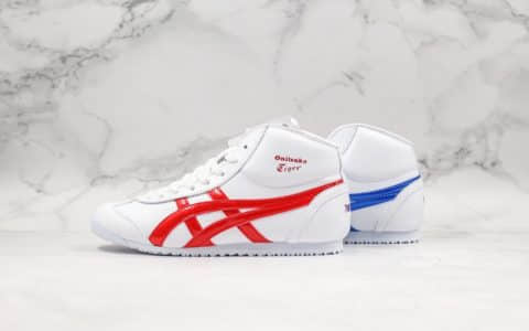 亚瑟士Onitsuka Tiger鬼冢虎高帮系列纯原版本独家出货红蓝鸳鸯OEM正单原材料头层荔枝纹牛皮