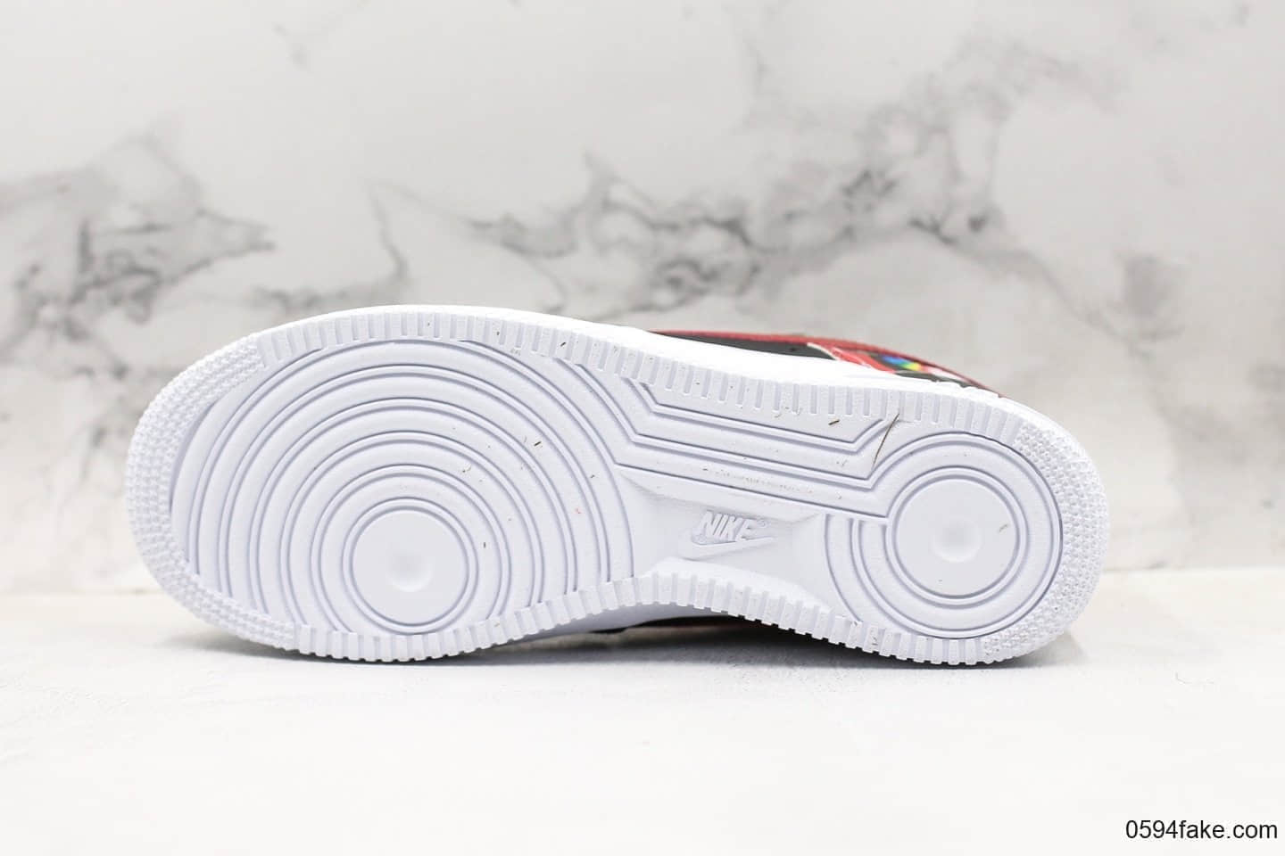 耐克Nike Air Force 1 07 LV8 “China Hoop Dreams”空军一号休闲运动鞋中国区限定配色黑红嘻哈涂鸦公司级带半码“街机”创意联名 货号：CK0732-081