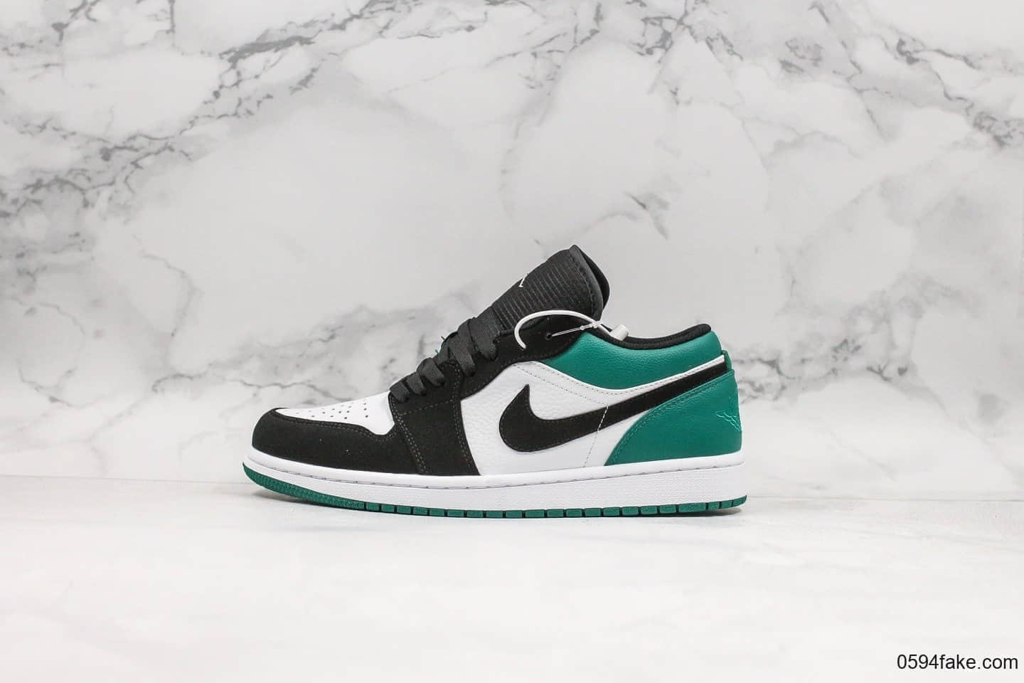 乔丹Air Jordan 1 Low Mystic Green纯原AJ1低帮黑绿脚趾内置sole气垫区别市面通货版本 货号：553558-113