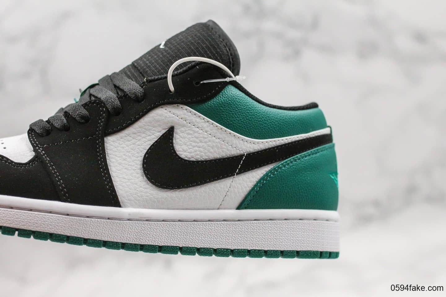 乔丹Air Jordan 1 Low Mystic Green纯原AJ1低帮黑绿脚趾内置sole气垫区别市面通货版本 货号：553558-113