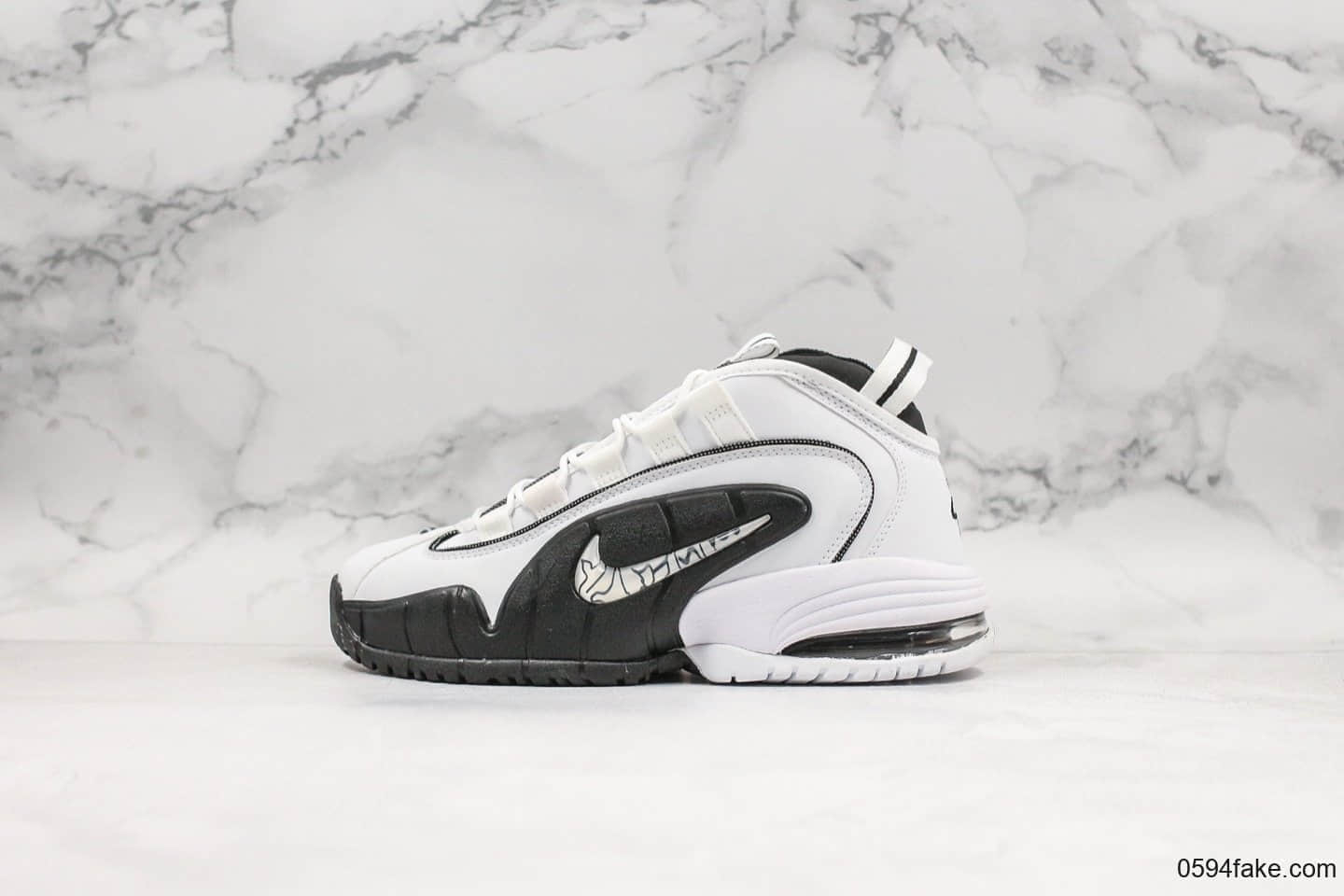 耐克Nike Air Max Penny便士哈达威篮球鞋全新黑白配色纯原版本回归复刻篮球鞋 货号：315519-101