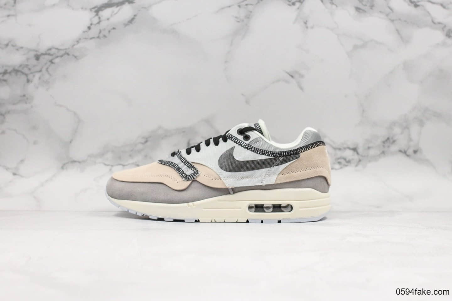 耐克Nike Air Max 1 Inside Out纯原版本Max1气垫鞋原档案数据开发原纸板楦头打造 货号：B8069