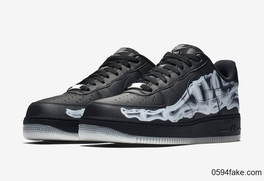 Nike Air Force 1 Low“ Black Skeleton”释出官图！个性十足！ 货号：BQ7541-001